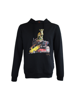 Sweatshirt com bolsos laterais e capuz "The Little King" by Sérgio Odeith